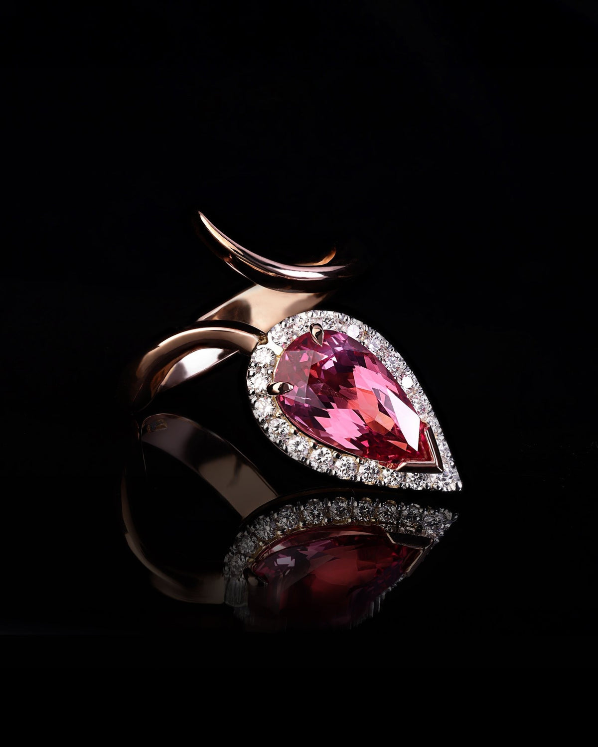 3ct Vivid Pink Mahenge Spinel to our client this week Ring - PG-BI-357 - image 1