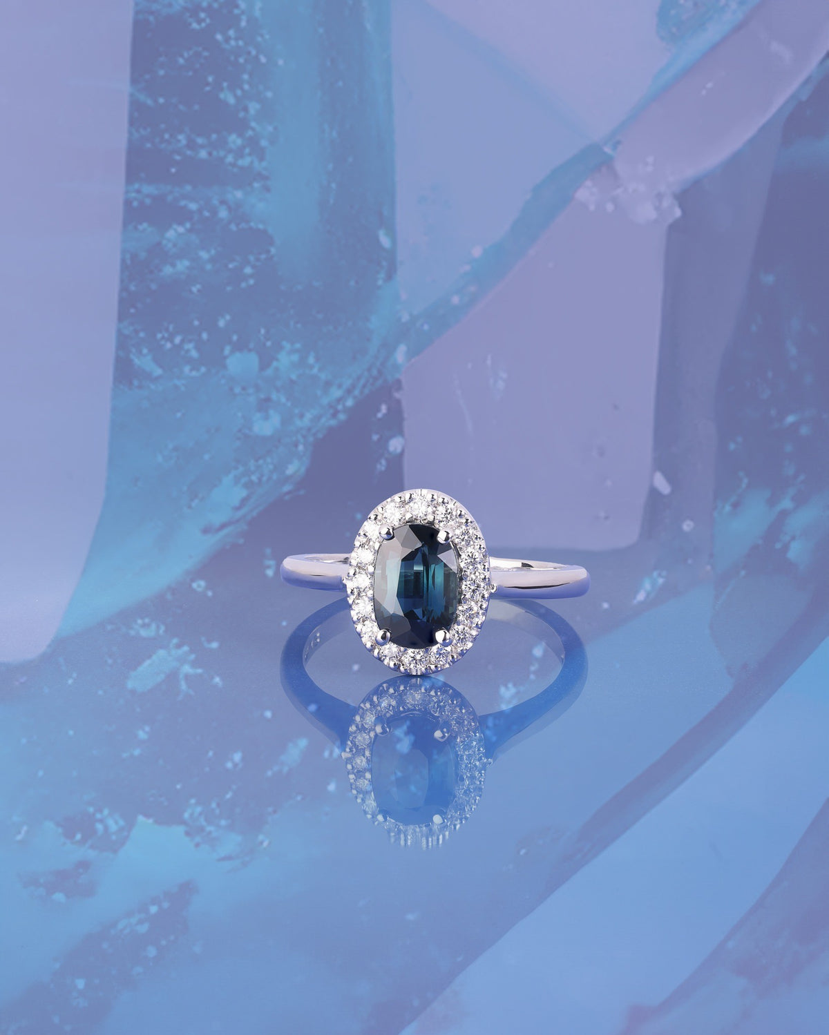 Australian Sapphire Engagement Ring - PG-BI-358 - image 1