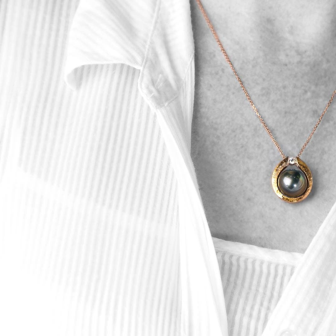 Diamond & Pearl Pendant - PG-BI-373 - image 1