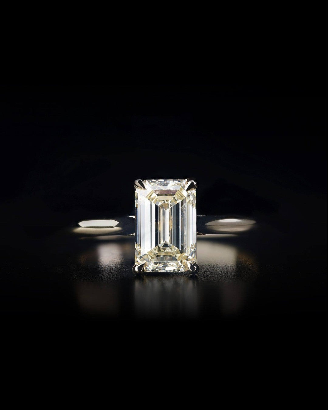 1.5ct Fancy Light-Yellow Long Emerald cut diamond are perfectly paired with its delicate luscious lemon hues E - PG-BI-414 - image 1