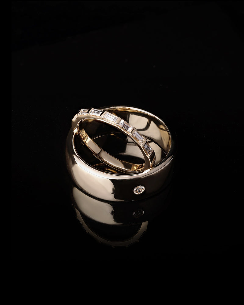 yellow gold Wedding Band - PG-BI-424 - image 1