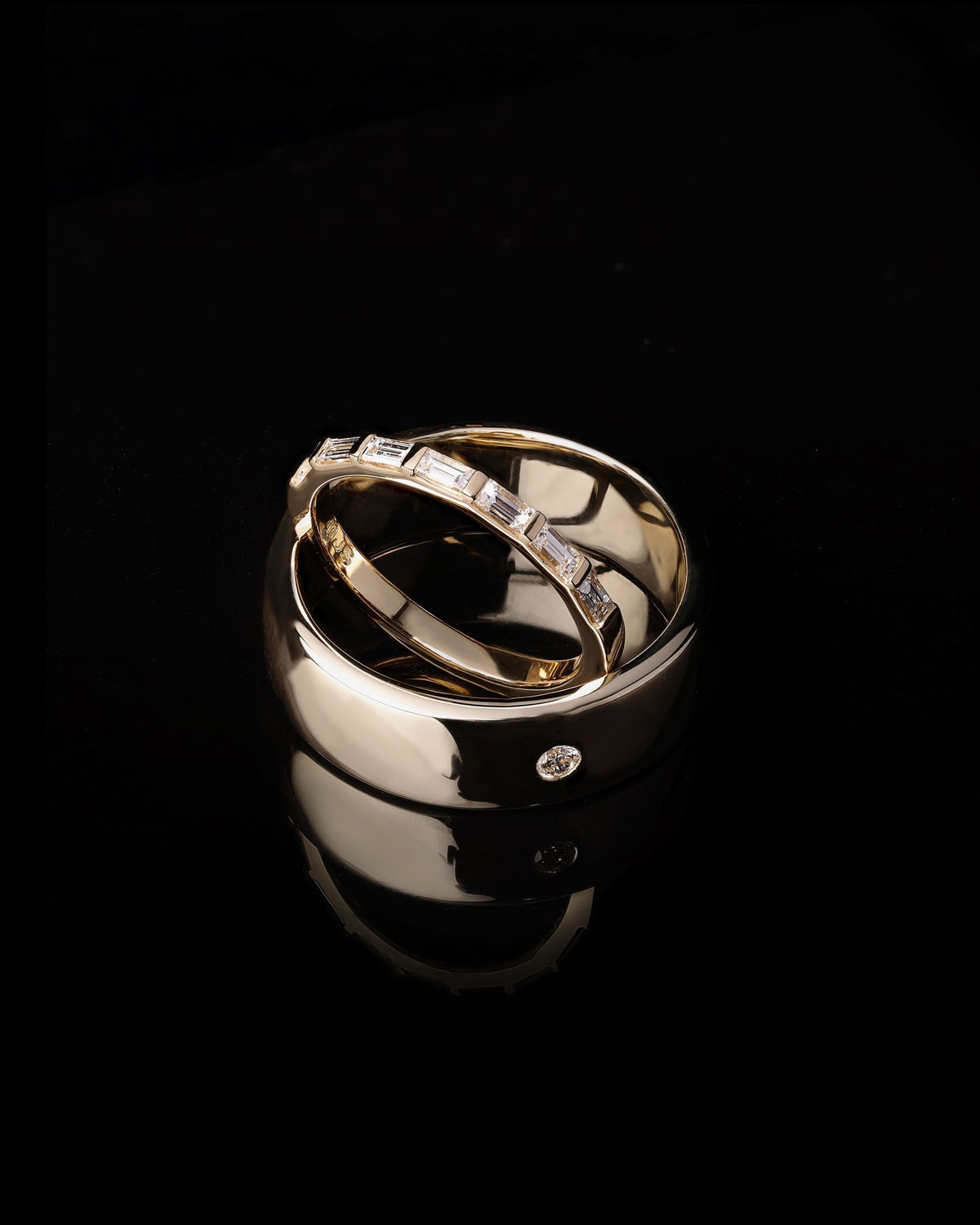 yellow gold Wedding Band - PG-BI-424 - image 1