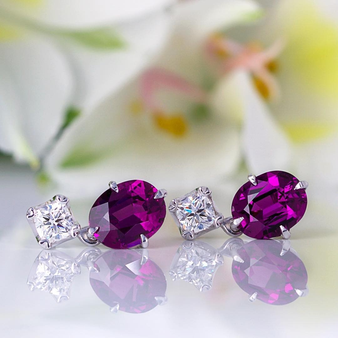 white gold Earrings - PG-BI-442 - image 1