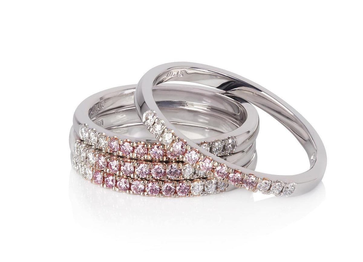 Argyle pink and white diamond Ring - PG-BI-467 - image 1