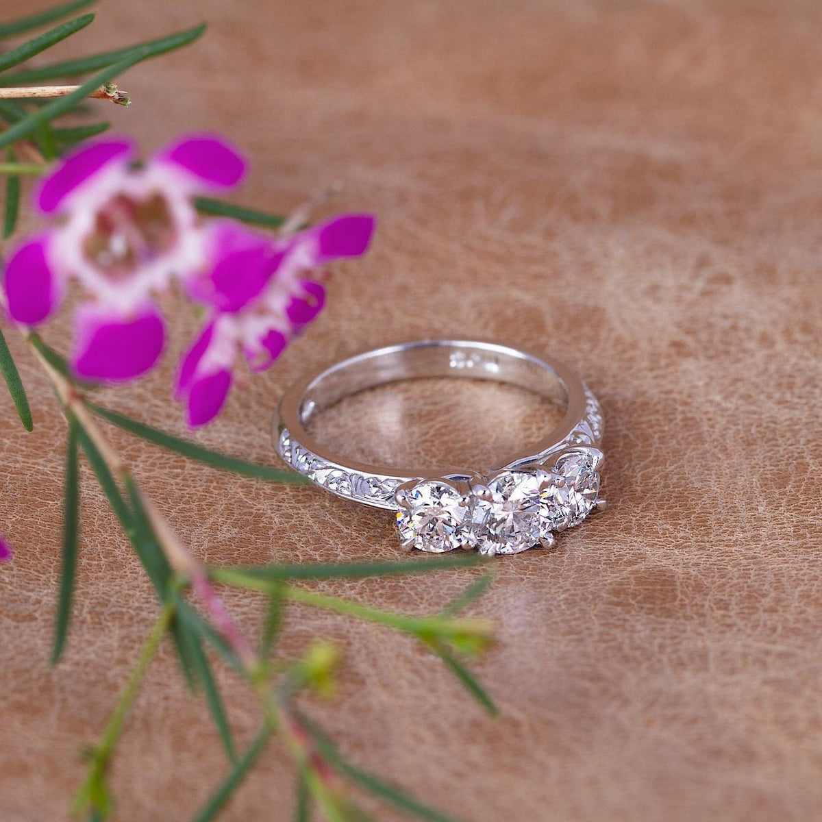 Diamond platinum Engagement Ring - PG-BI-472 - image 1