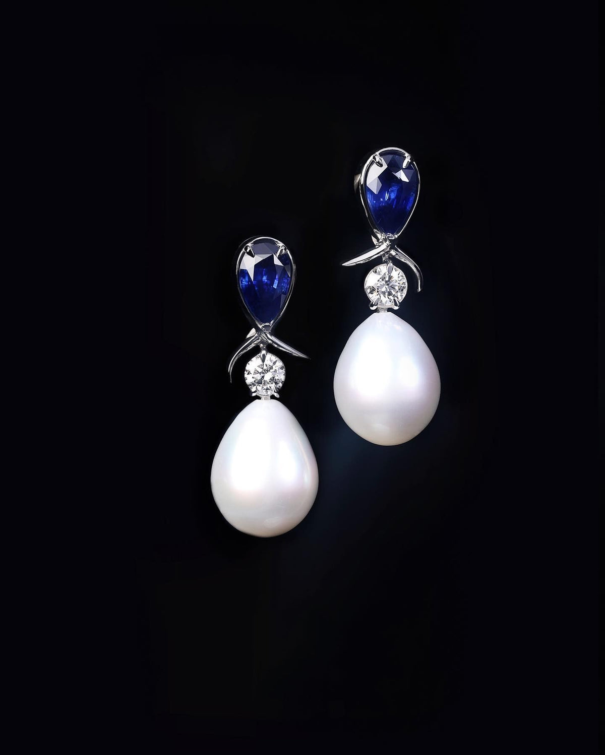 Ceylon Sapphire Earrings - PG-BI-481 - image 1