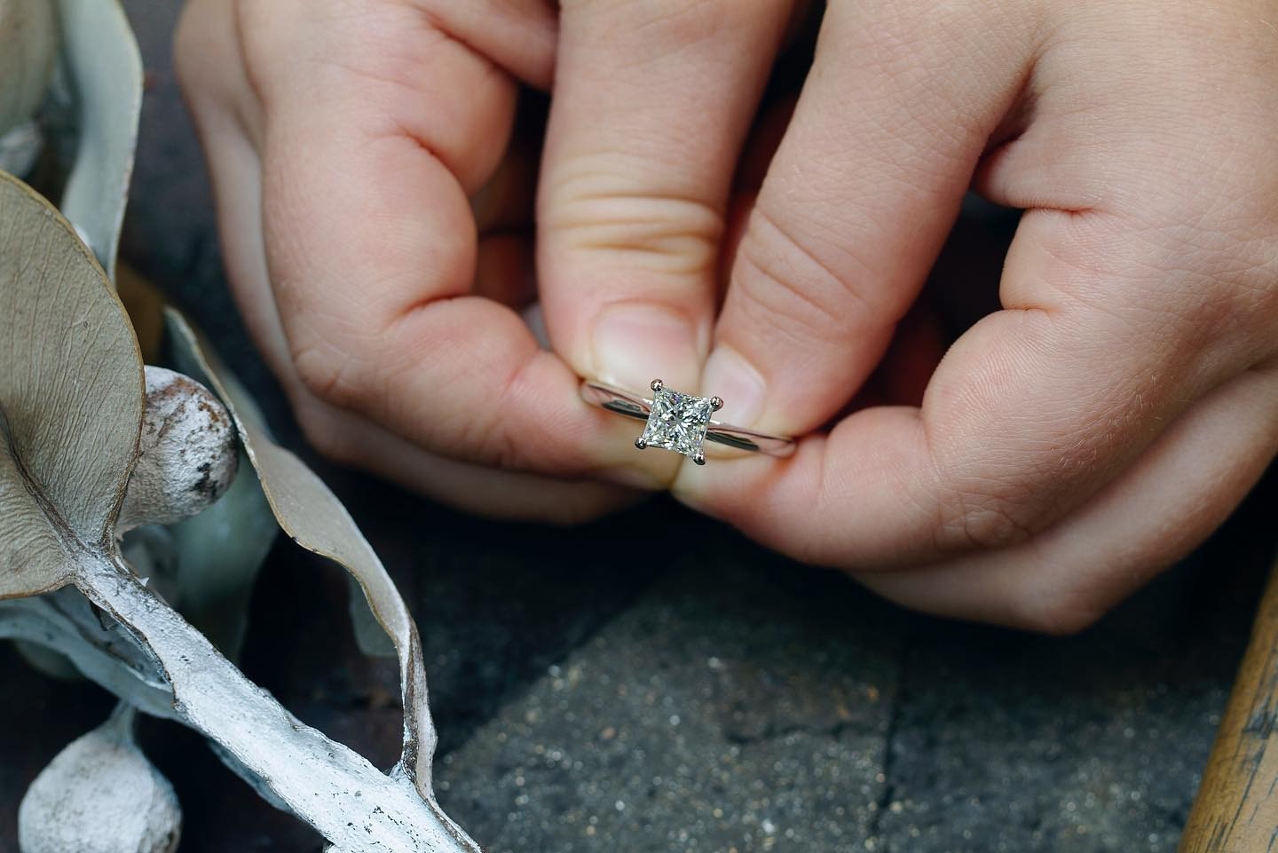 platinum Engagement Ring - PG-BI-493 - image 1