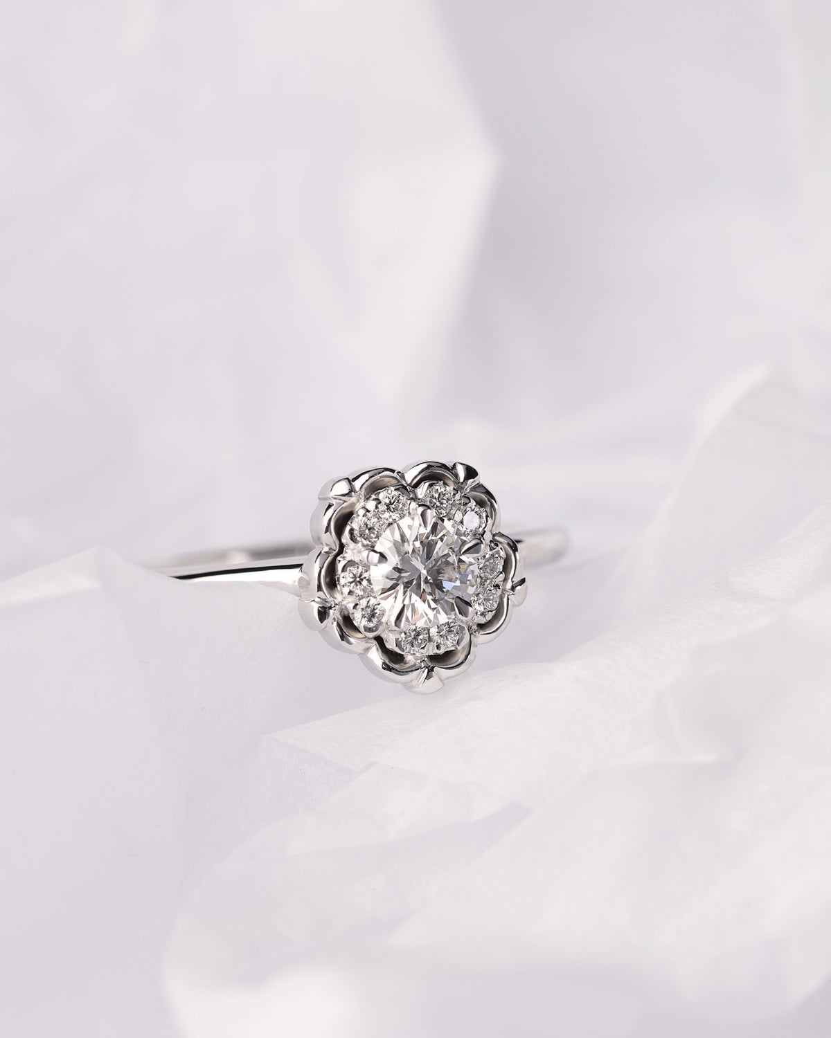 white gold Engagement Ring - PG-BI-503 - image 1