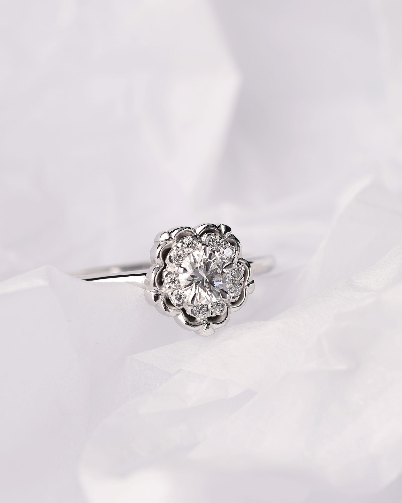white gold Engagement Ring - PG-BI-503 - image 1