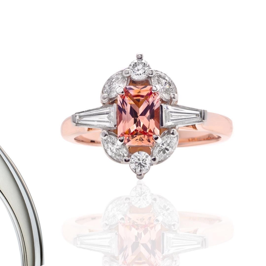 Ceylon sapphire Engagement Ring - PG-BI-536 - image 1