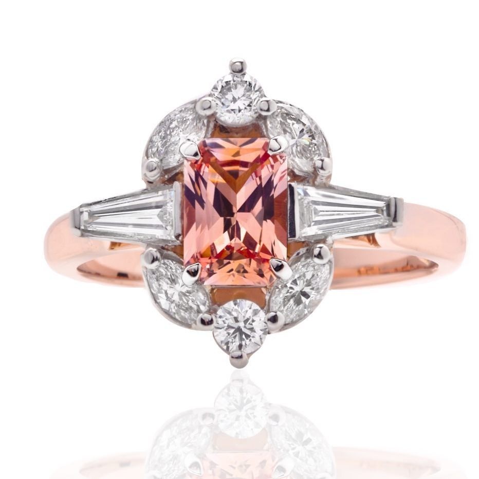 Ceylon sapphire Engagement Ring - PG-BI-536 - image 1
