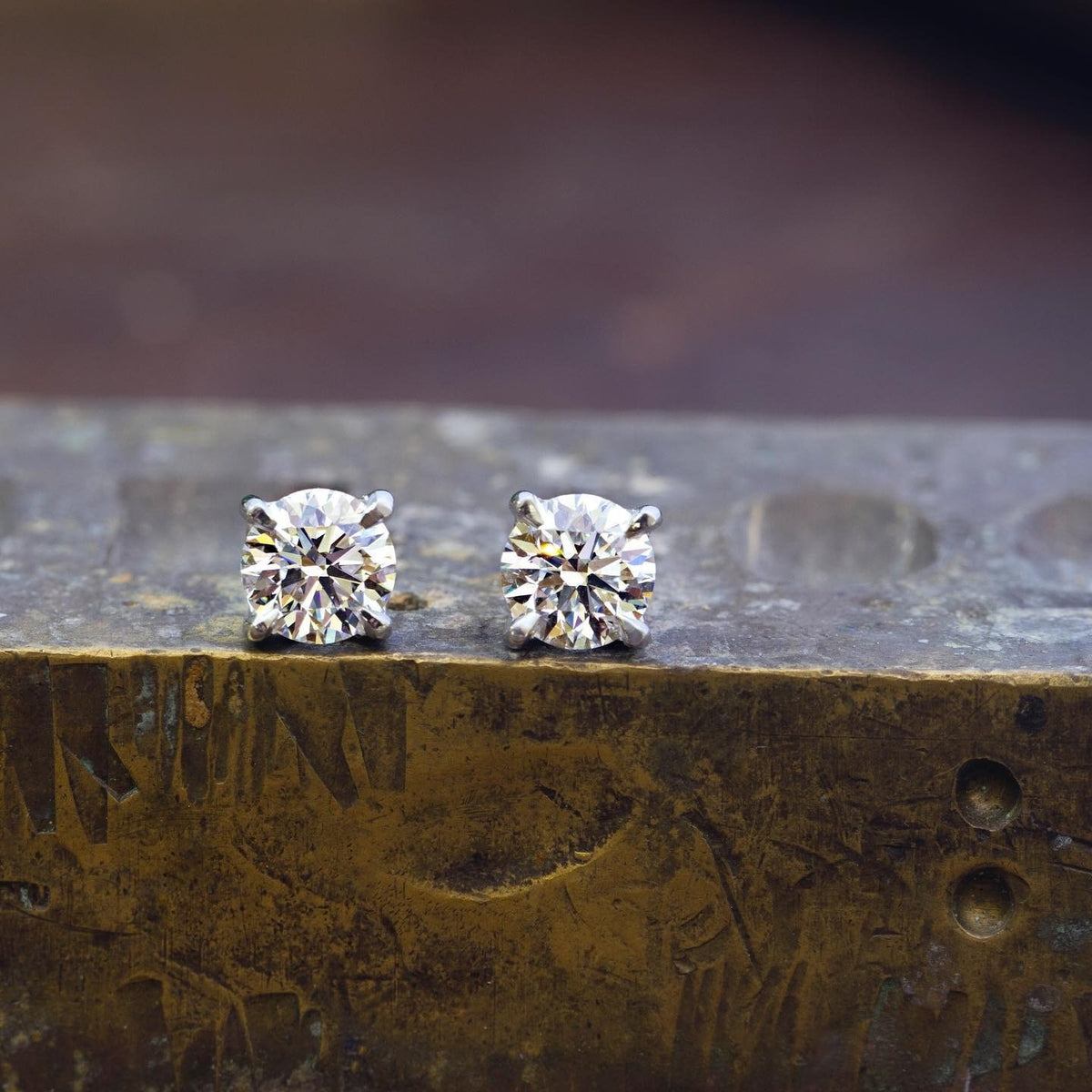white gold Earrings - PG-BI-542 - image 1