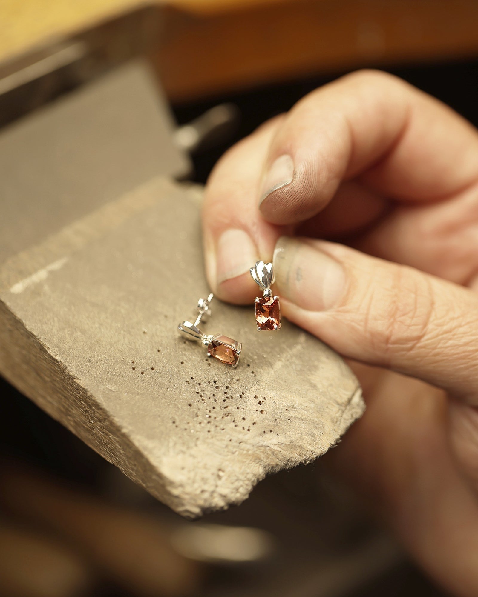 Garnet Earrings - PG-BI-549 - image 1