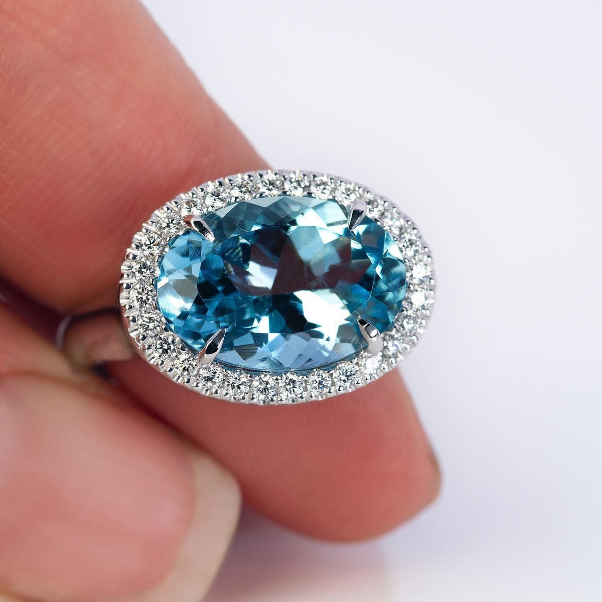 4ct fine aquamarine Ring - PG-BI-570 - image 1