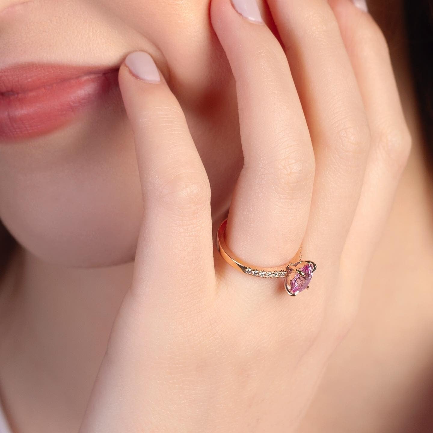 rose gold Engagement Ring - PG-BI-571 - image 1
