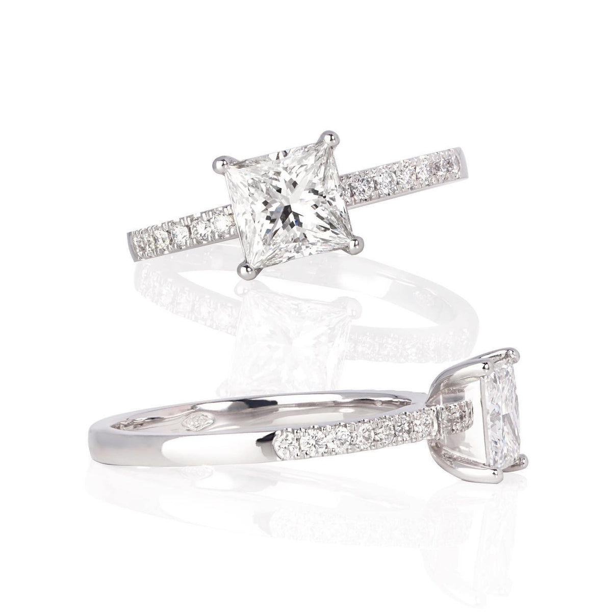 1.5ct princess cut diamond engagement ring - PG-BI-574 - image 1