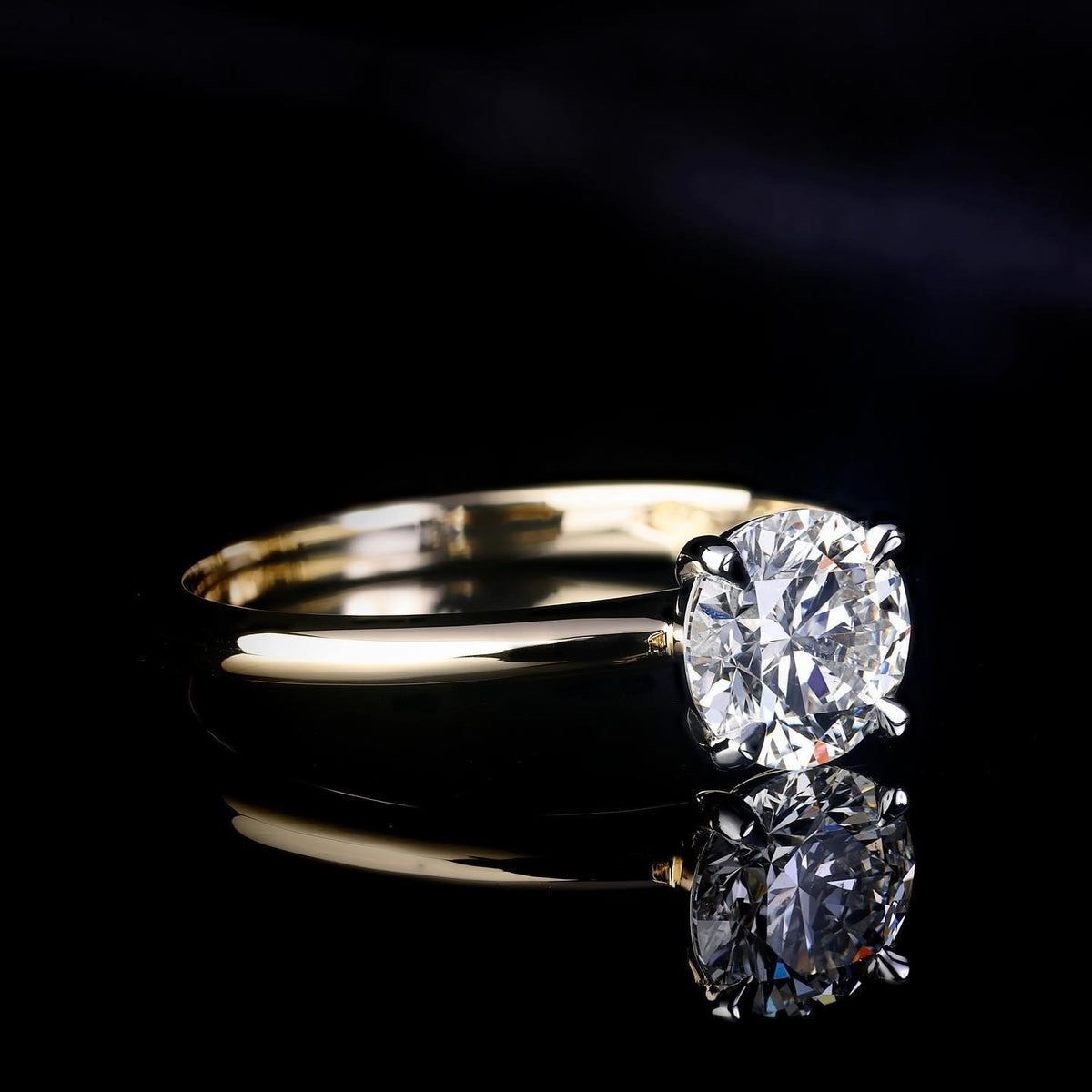 yellow gold Engagement Ring - PG-BI-588 - image 1