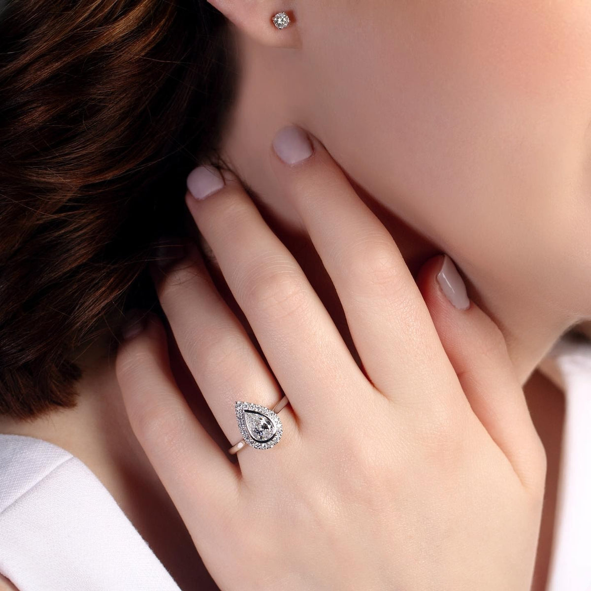Platinum Engagement Ring - PG-BI-600 - image 1
