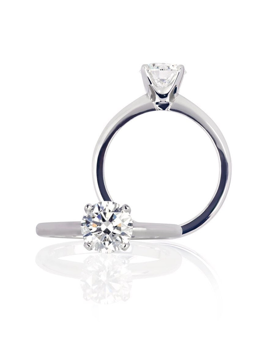 1.27ct Round brilliant cut diamond engagement ring - PG-BI-613 - image 1