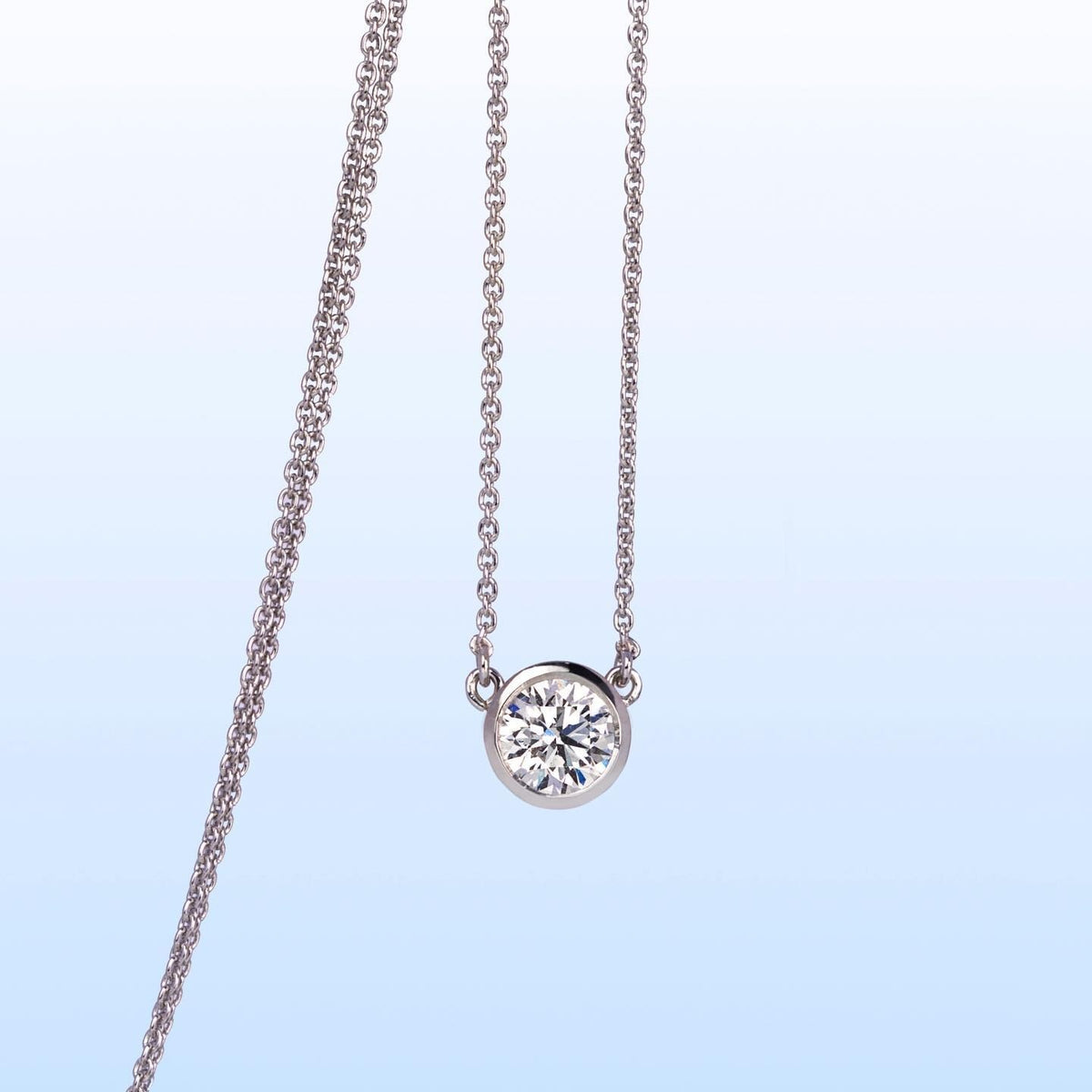 Diamond Platinum Pendant - PG-BI-630 - image 1