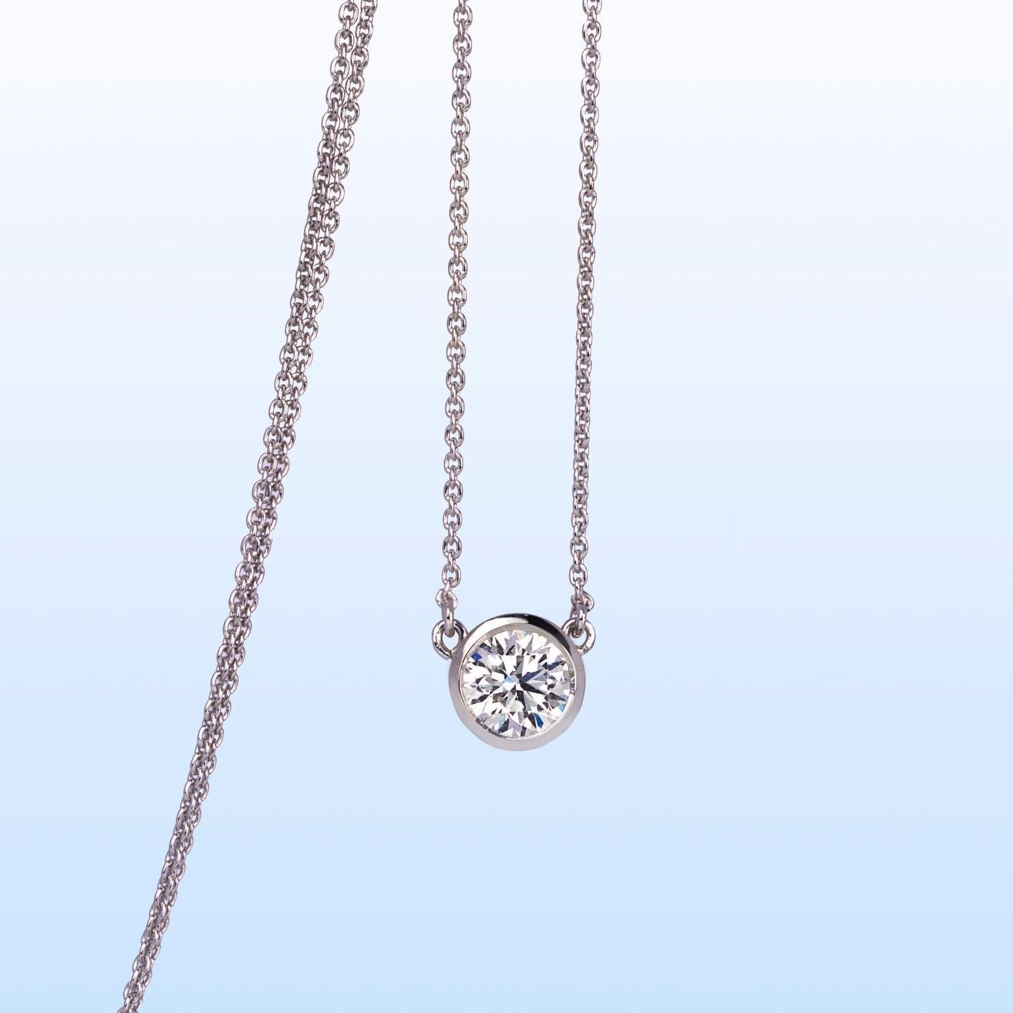 Diamond Platinum Pendant - PG-BI-630 - image 1