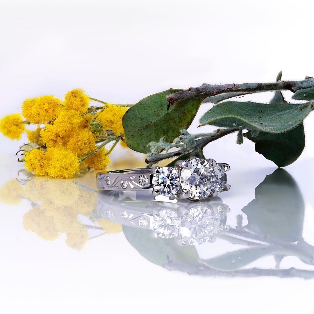 platinum Engagement Ring - PG-BI-657 - image 1