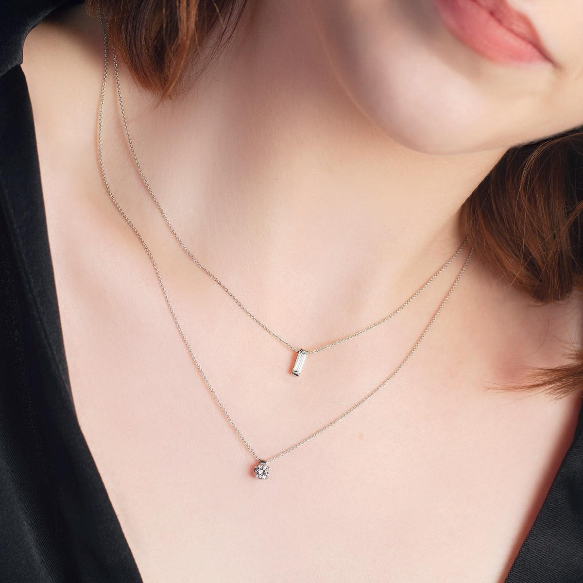 Diamond platinum Pendant - PG-BI-659 - image 1