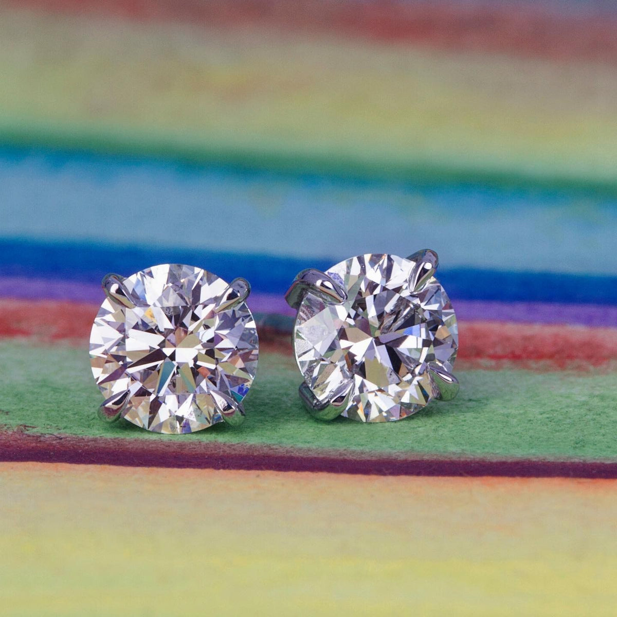 white gold Earrings - PG-BI-663 - image 1