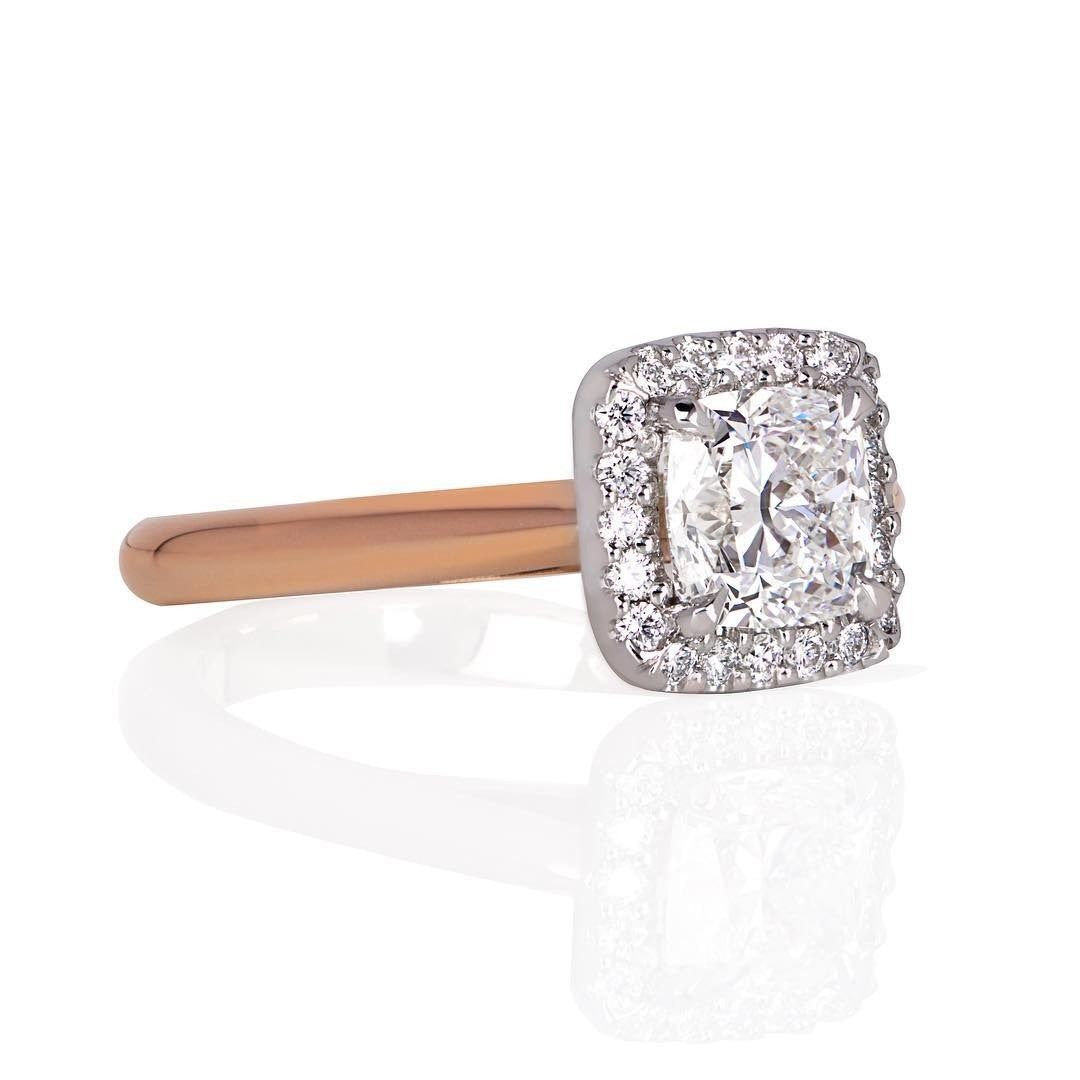 1.2ct (modified brilliant) cushion cut diamond Engagement Ring - PG-BI-700 - image 1