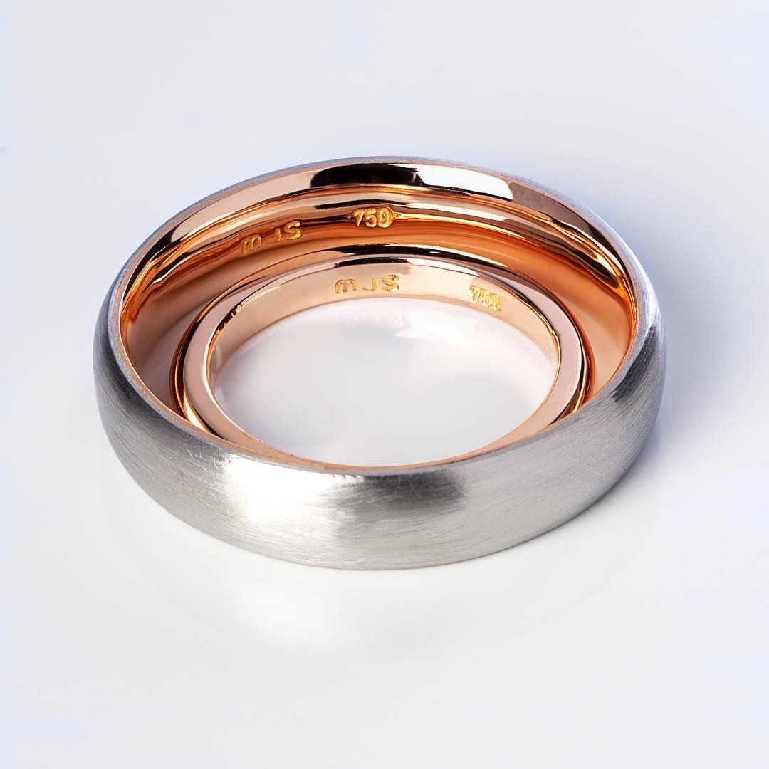 rose gold Wedding Band - PG-BI-708 - image 1