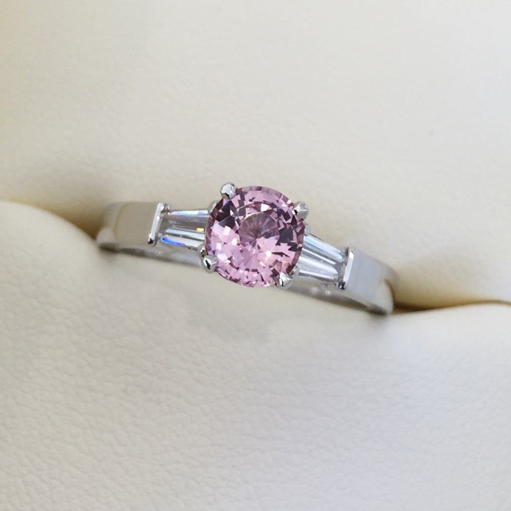 Diamond & Sapphire platinum Ring - PG-BI-740 - image 1