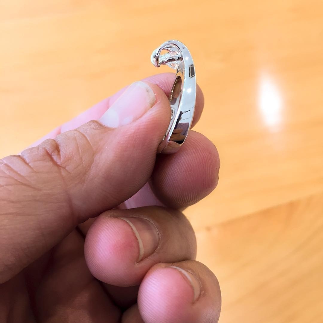 platinum Engagement Ring - PG-BI-752 - image 1