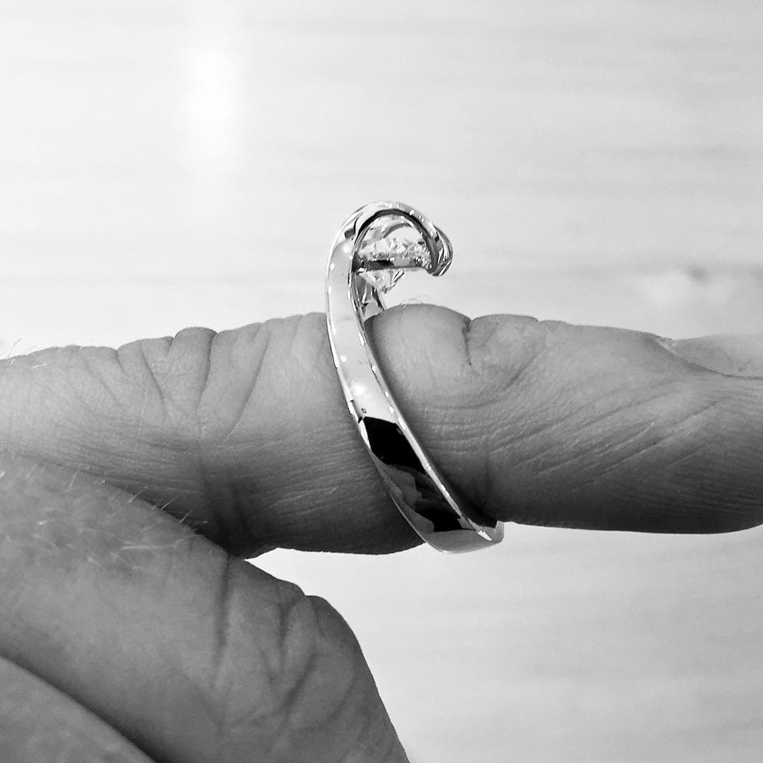platinum Engagement Ring - PG-BI-827 - image 1