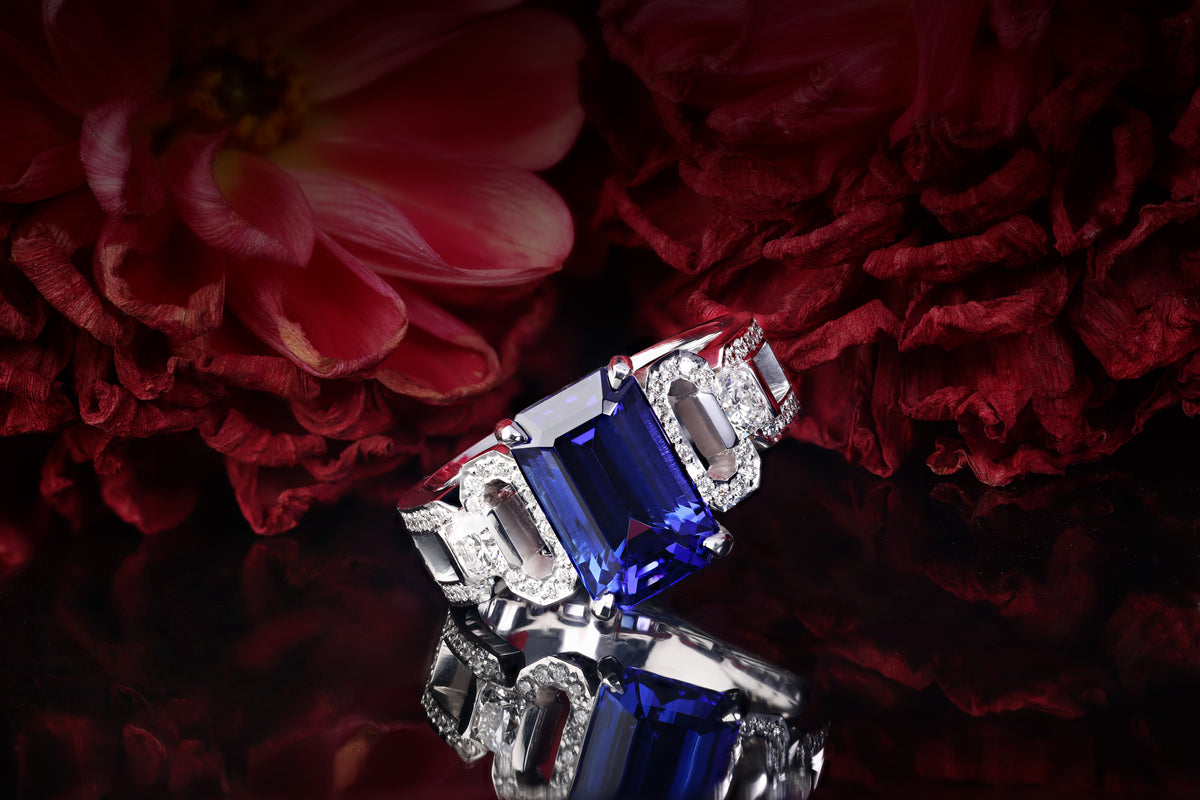 Bespoke Link Tanzanite Ring
