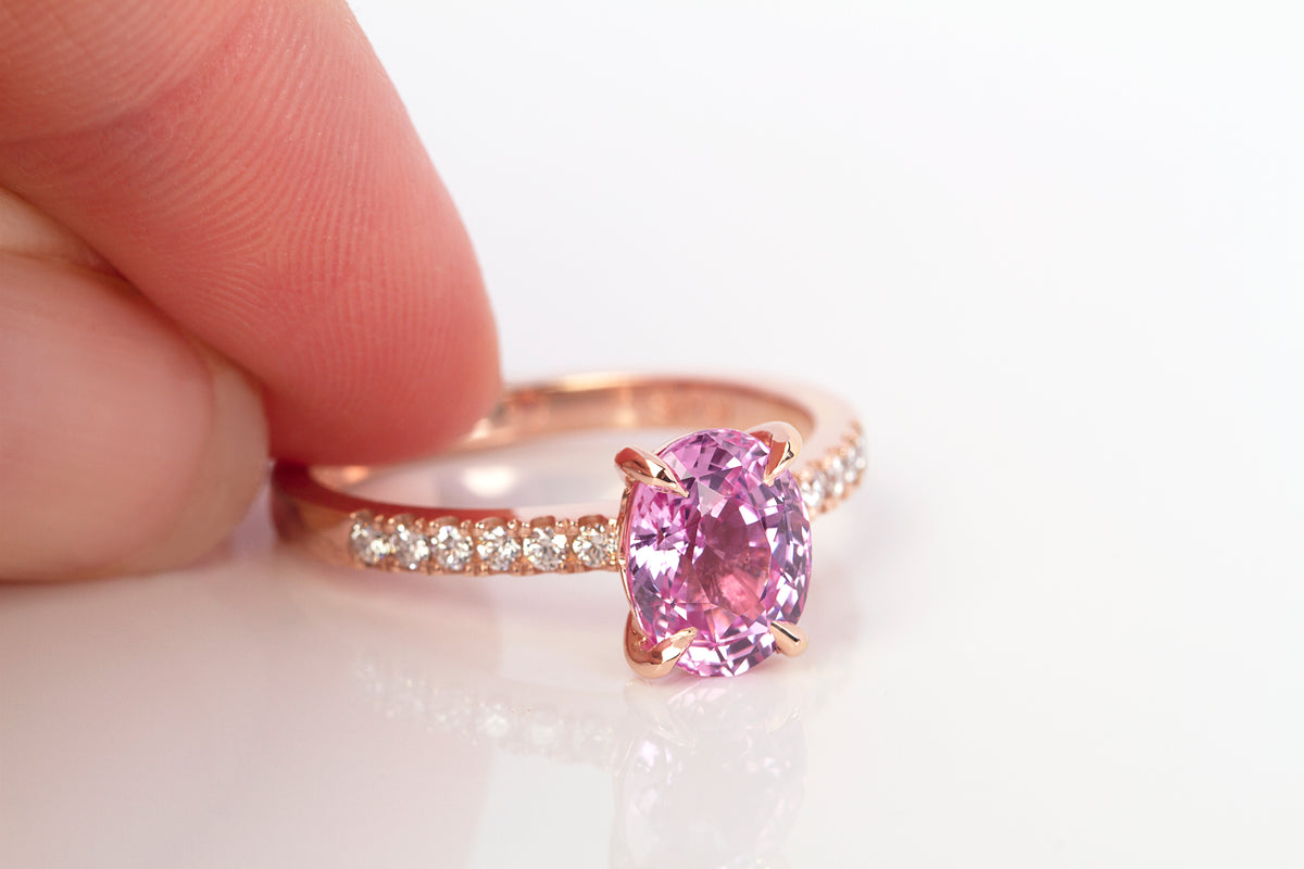 Custom Pink Sapphire Engagement ring