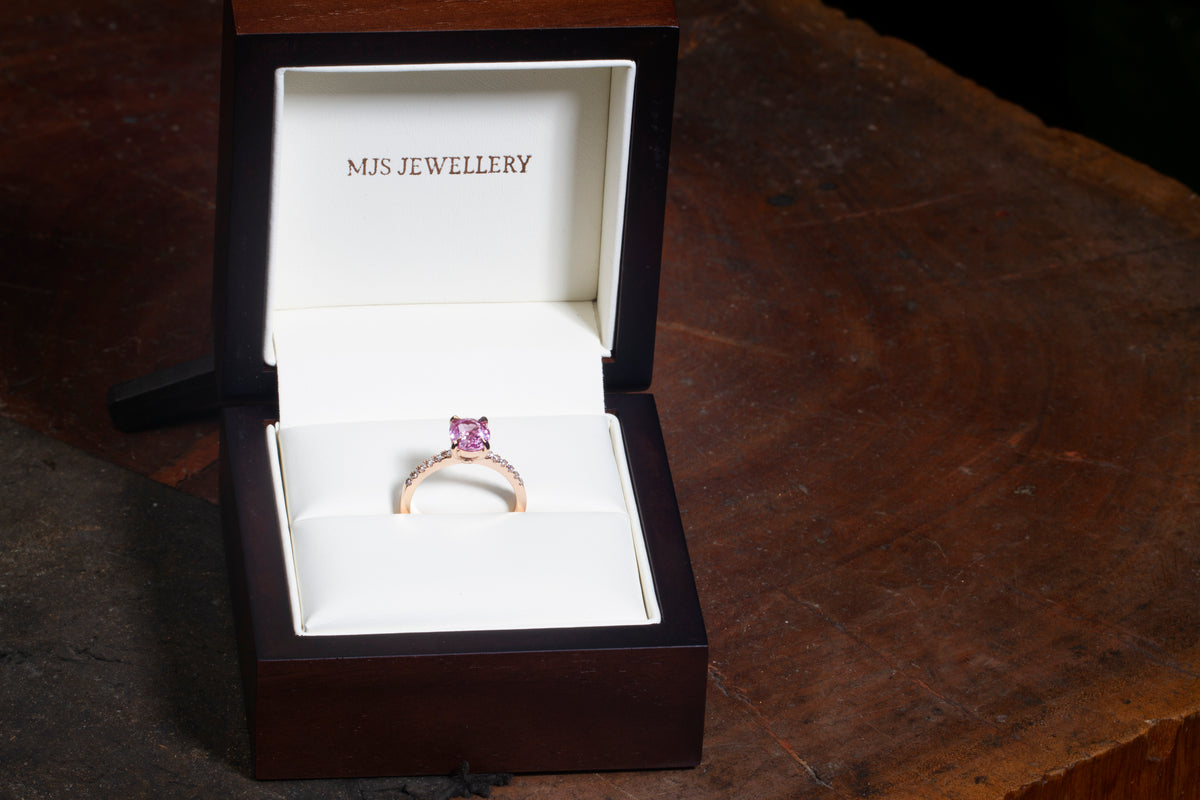 Custom Pink Sapphire Engagement ring