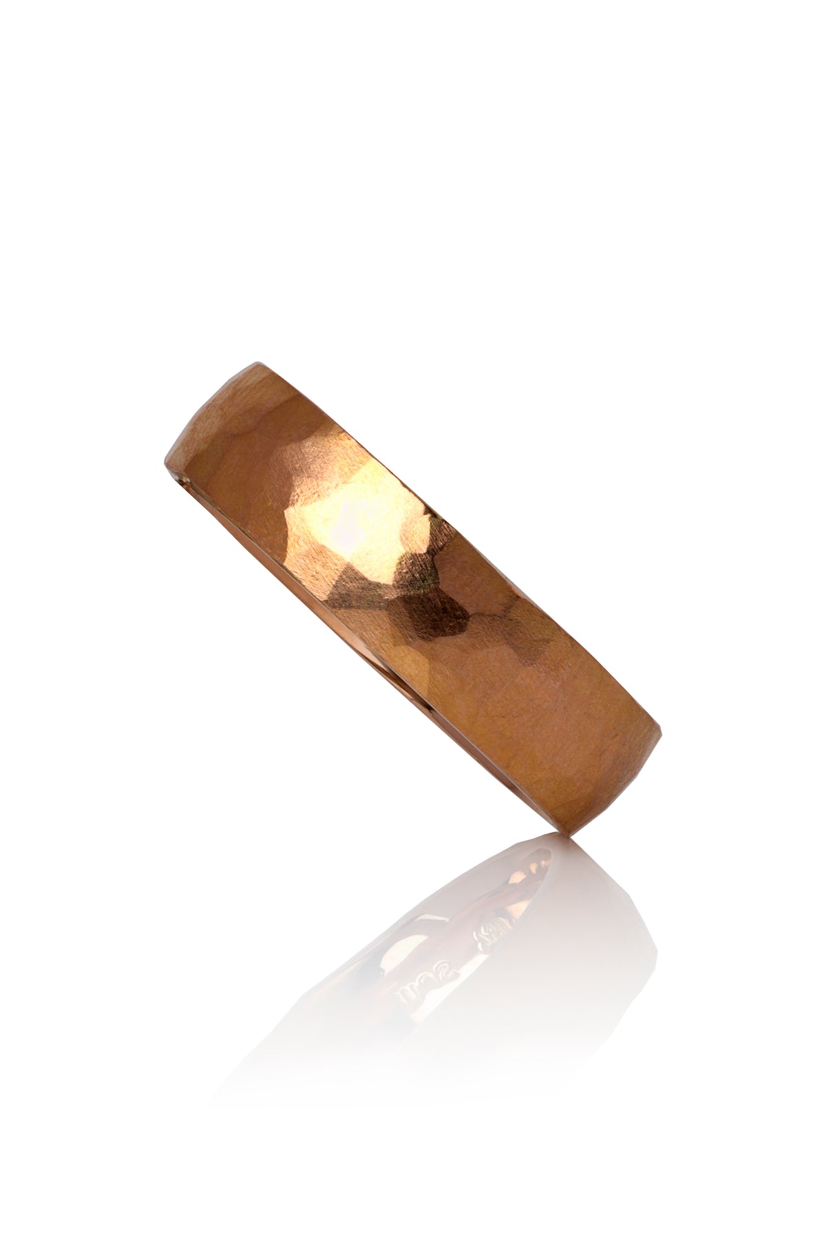 Hand Plenished Mens Wedding Band available in 18ct Gold and Platinum